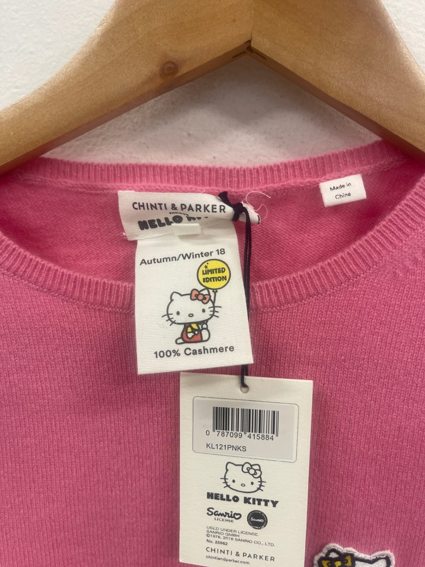 Fabulous Chinti & parker x hello kitty Sweater UKS Pink new WLH511