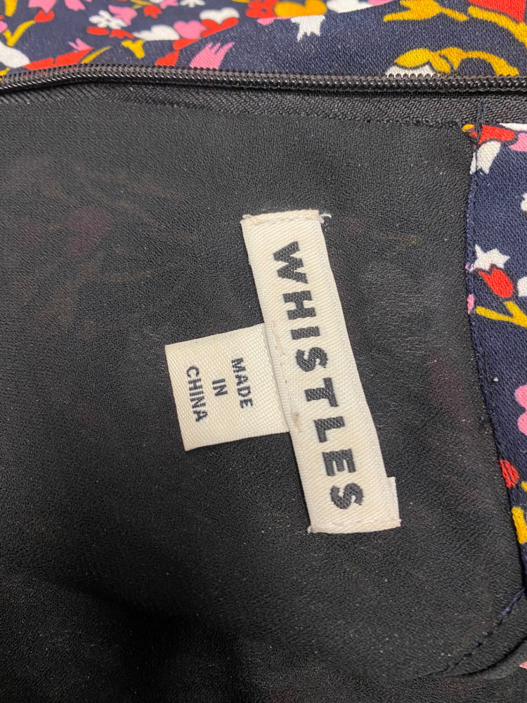 Fabulous Whistles meadow Midi Dress UK 14 Multicolored floral LB512