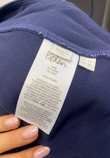 Fabulous Boden Leggings UK 14 Navy striped active LB512