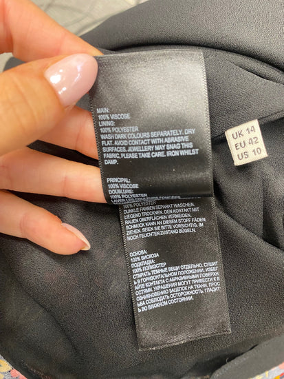 Fabulous Whistles meadow Midi Dress UK 14 Multicolored floral LB512