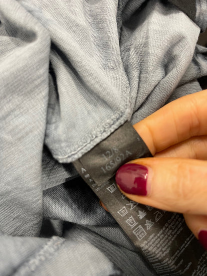 Fabulous AllSaints Dropout Tie Dye  T-Shirt UK12 Black & Grey LB512