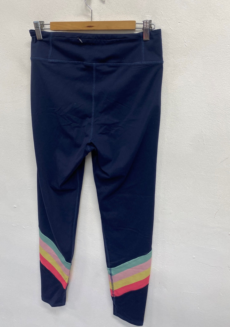 Fabulous Boden Leggings UK 14 Navy striped active LB512
