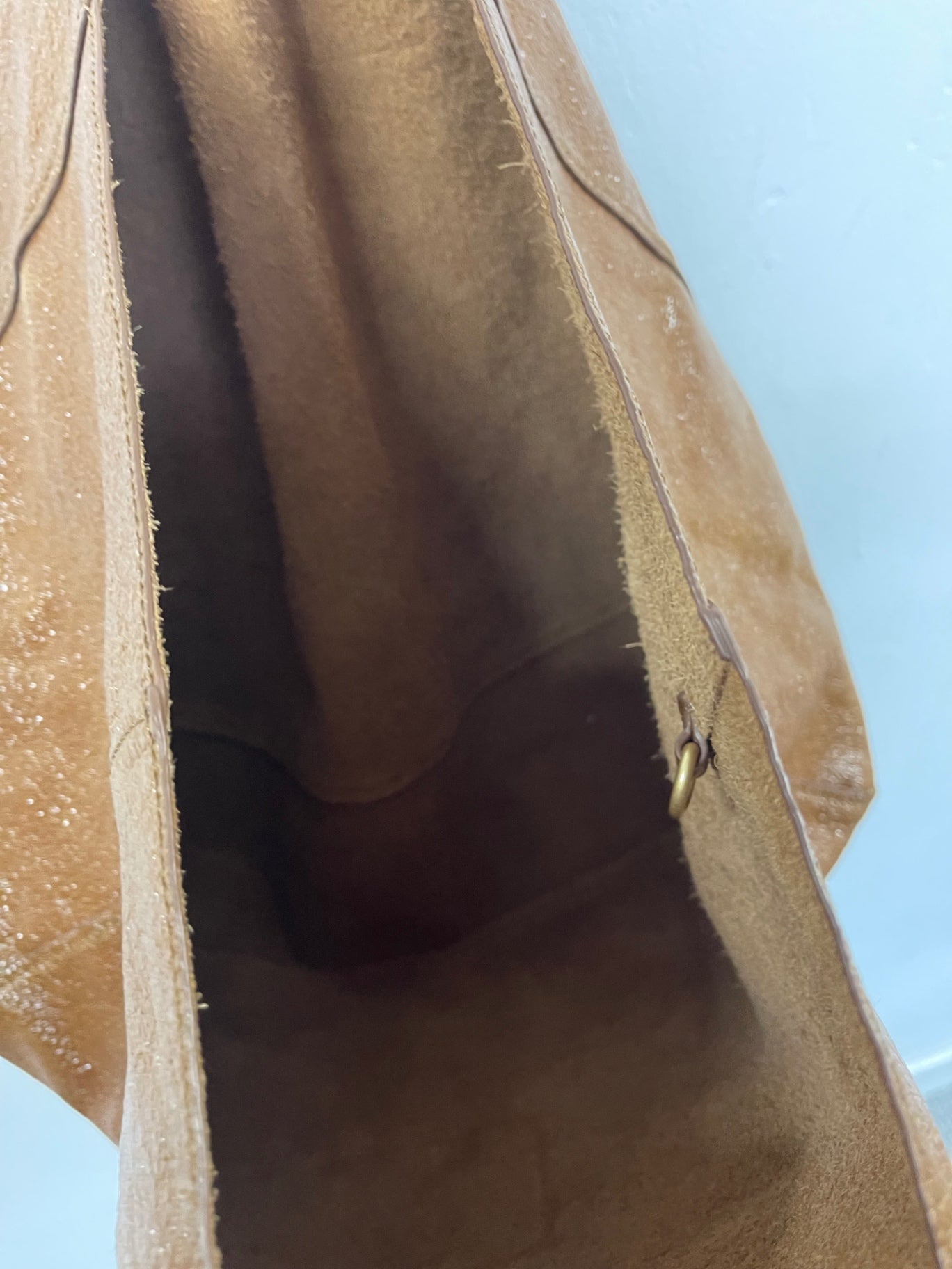 Fabulous BIMBA Y LOLA tan leather Tote Bag Brown AC504