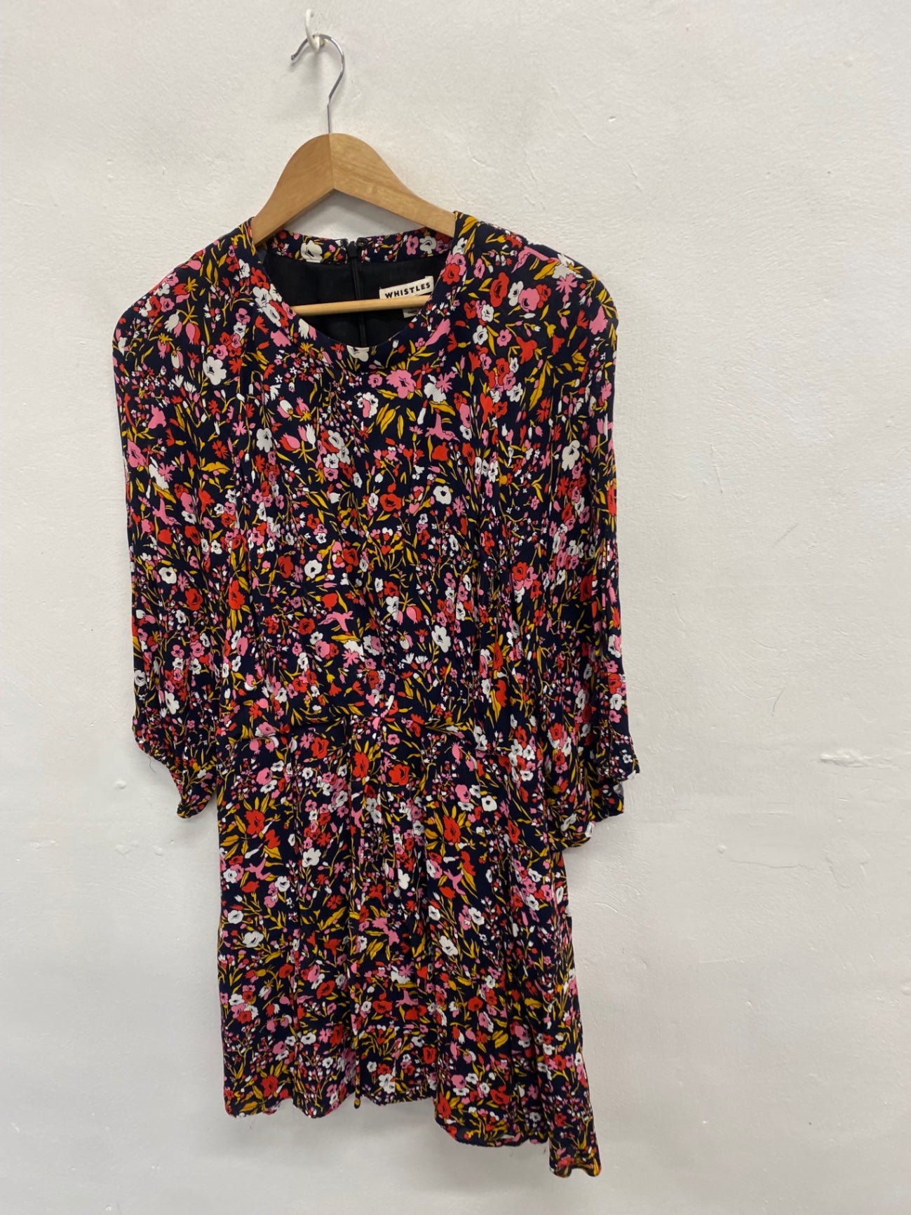 Fabulous Whistles meadow Midi Dress UK 14 Multicolored floral LB512