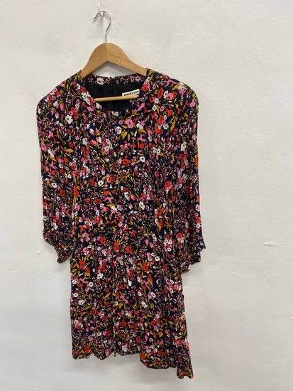Fabulous Whistles meadow Midi Dress UK 14 Multicolored floral LB512