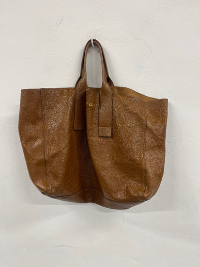 Fabulous BIMBA Y LOLA tan leather Tote Bag Brown AC504