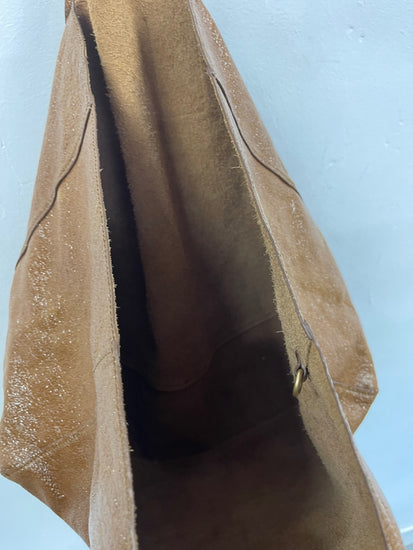 Fabulous BIMBA Y LOLA tan leather Tote Bag Brown AC504