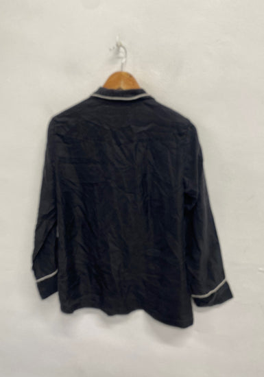 Fabulous Officine Générale silk Pajama Top UK 12 Black SS002