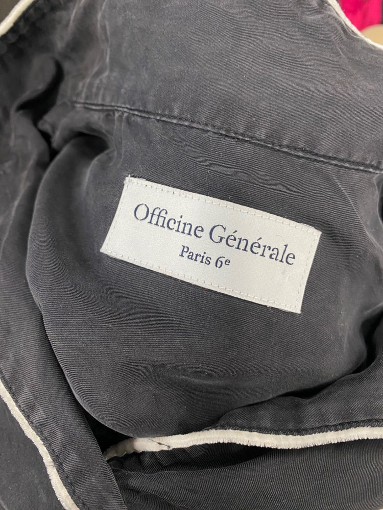 Fabulous Officine Générale silk Pajama Top UK 12 Black SS002