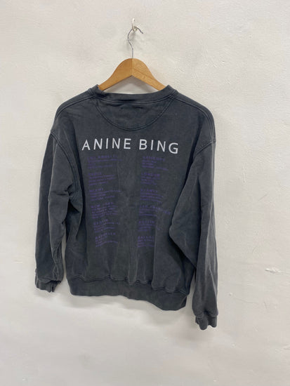 Fabulous Anine bing Sweater splatter printed UK 12 Grey purple AC504