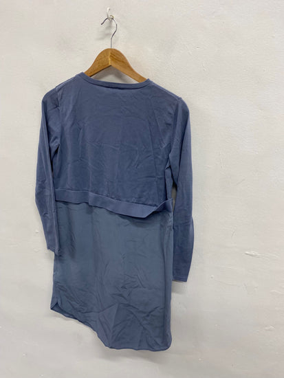 Fabulous Cos Midi Dress UK 8 Blue silk casual KF221