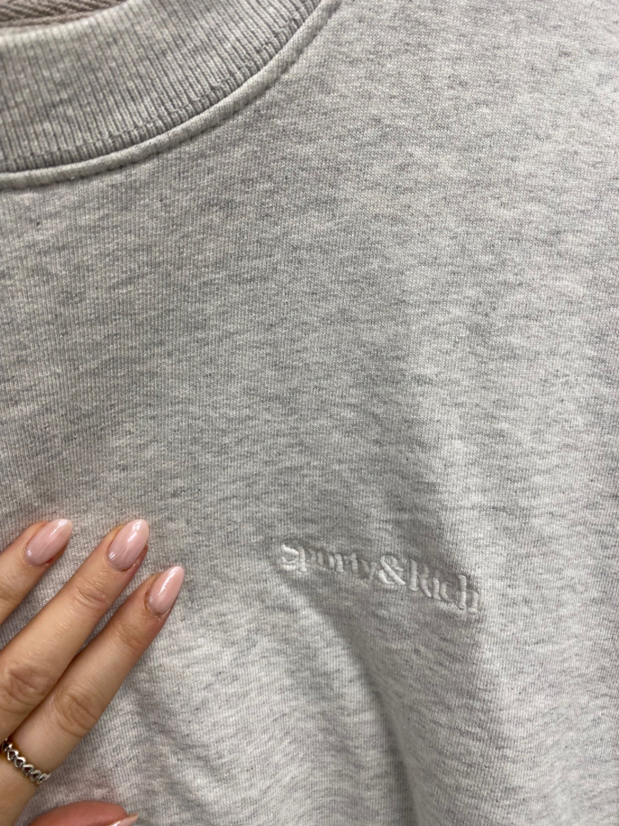 Fabulous Sporty & Rich Sweater oversized UK 12-14 Grey AC504