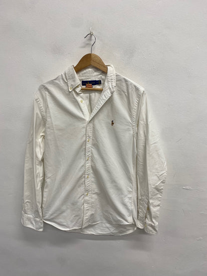 Fabulous Ralph Lauren slim fit cotton Shirt UK M White AE001