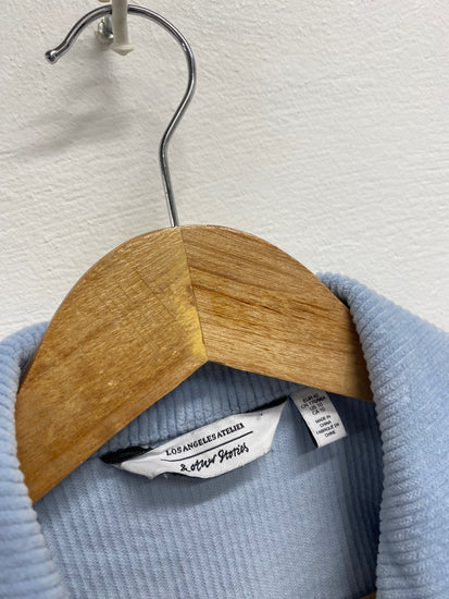 Fabulous & Other Stories cord belted Jumpsuit UK 14 Light Blue VW001