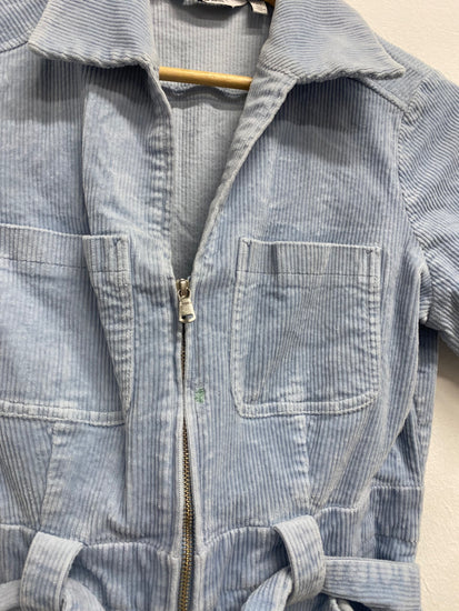 Fabulous & Other Stories cord belted Jumpsuit UK 14 Light Blue VW001