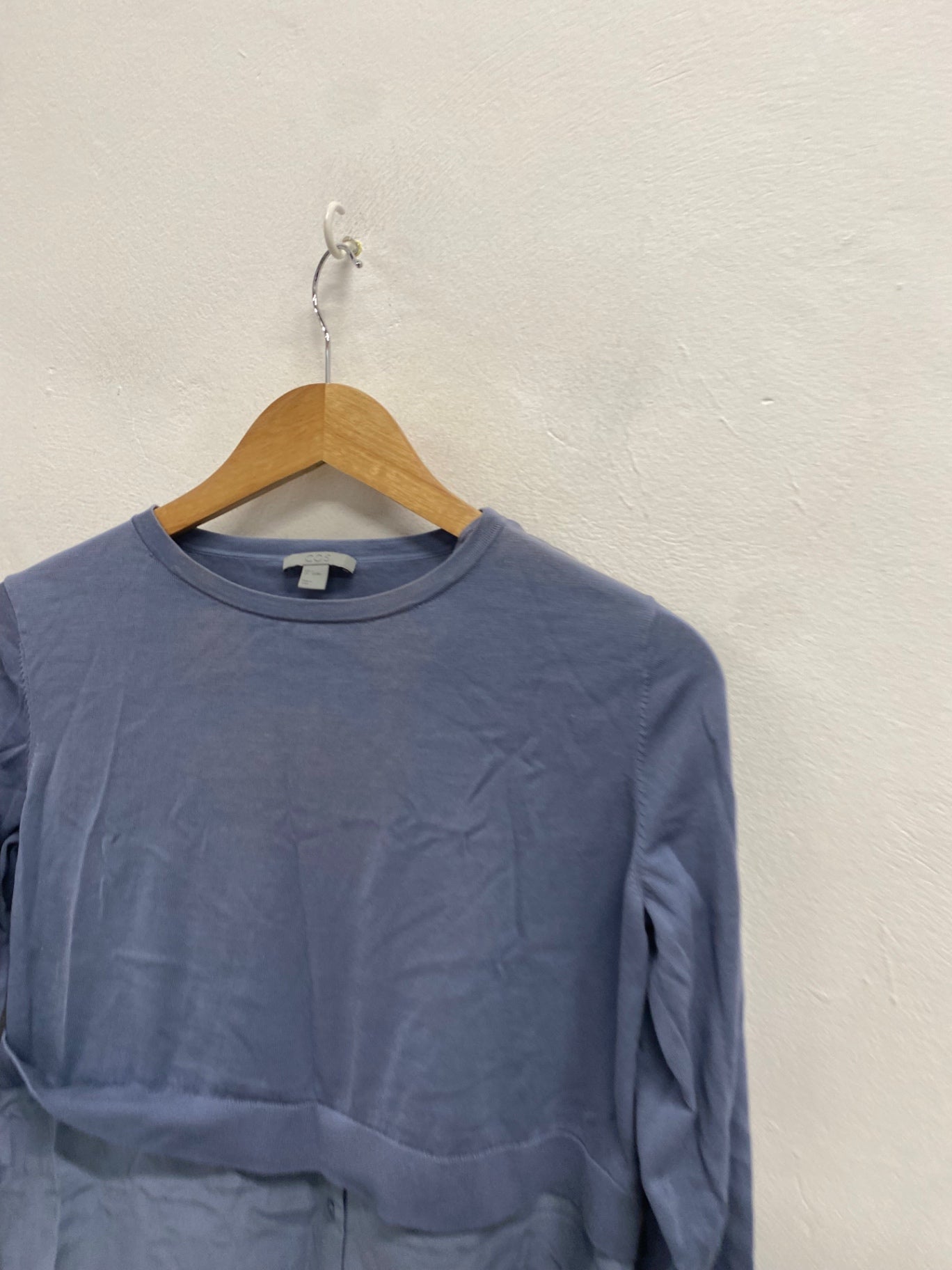 Fabulous Cos Midi Dress UK 8 Blue silk casual KF221