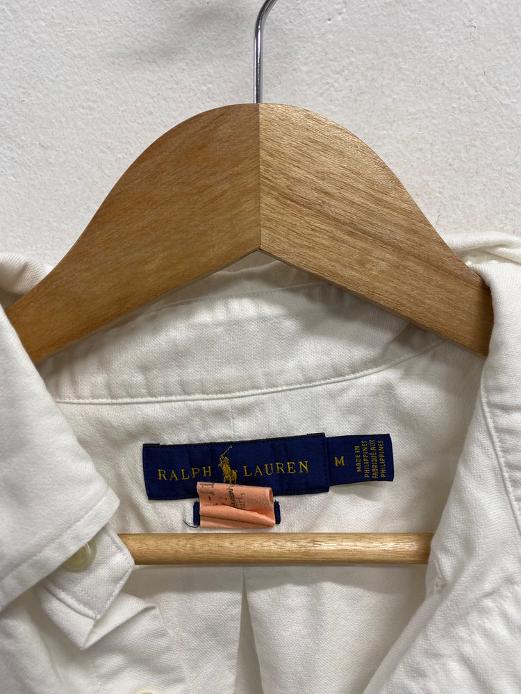 Fabulous Ralph Lauren slim fit cotton Shirt UK M White AE001