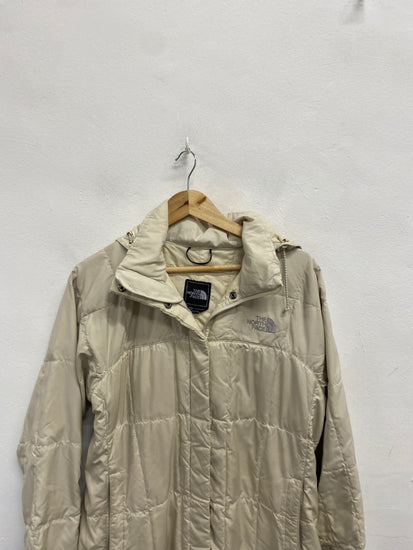 Fabulous The North Face longline Puffer Jacket UK 10/12 Beige down filled CC510