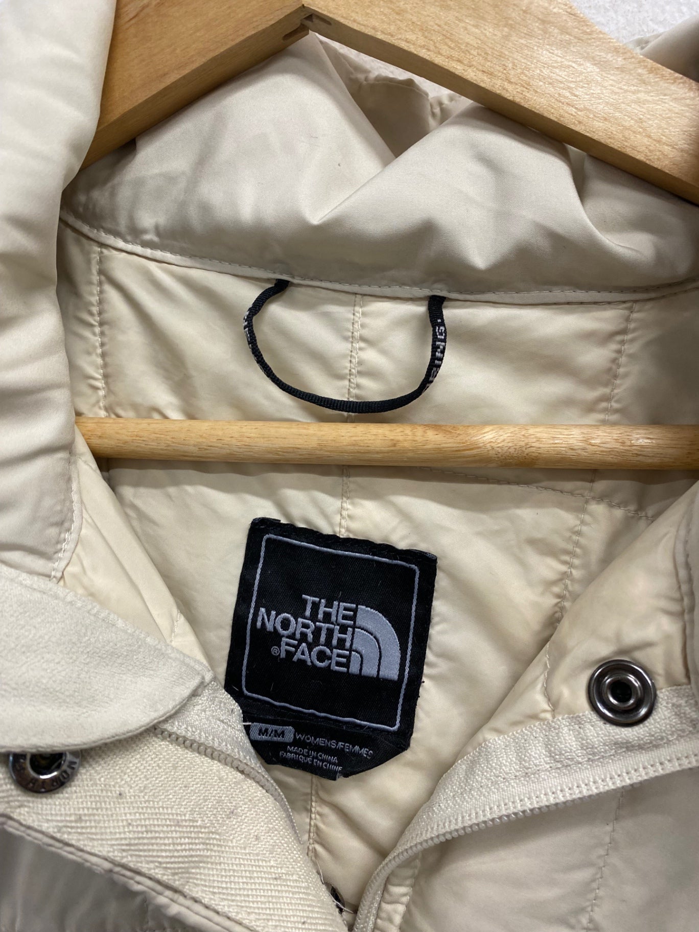Fabulous The North Face longline Puffer Jacket UK 10/12 Beige down filled CC510