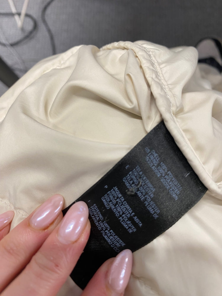Fabulous The North Face longline Puffer Jacket UK 10/12 Beige down filled CC510