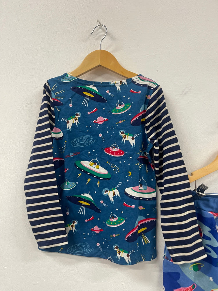 Fabulous Mini Boden space top & bottoms OutfitAge 7-8 Blue