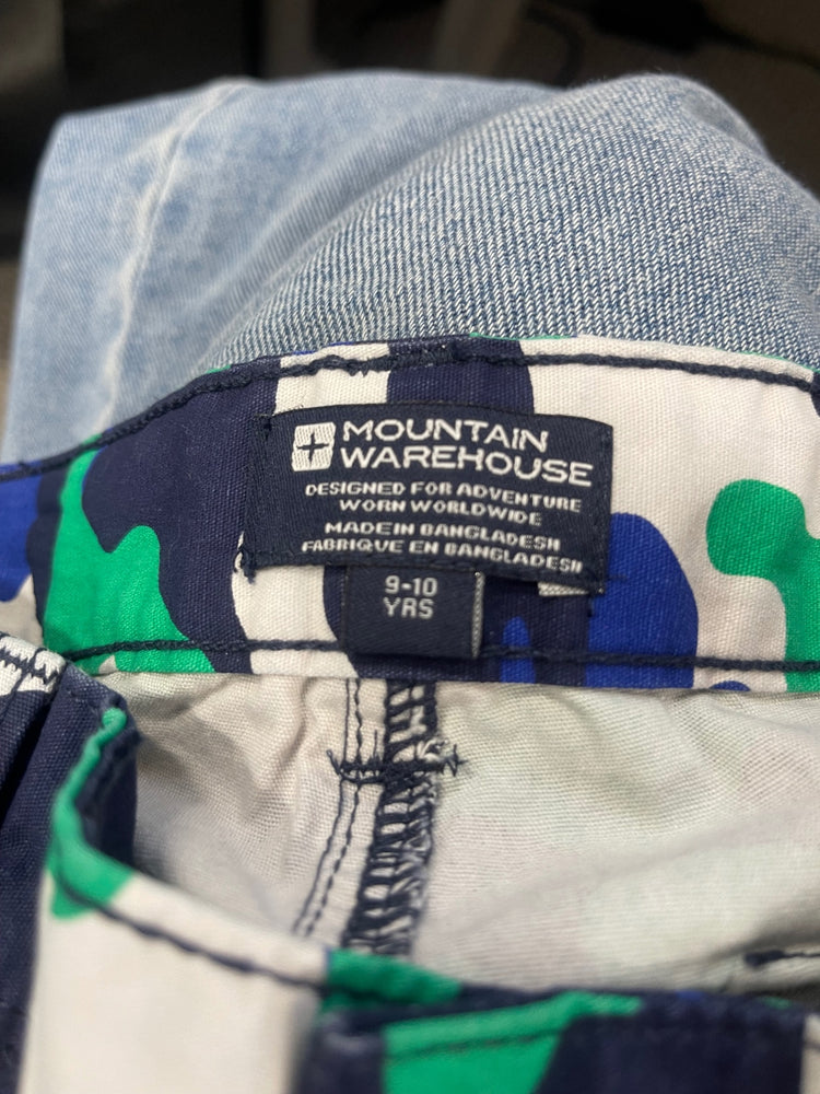 Fabulous Mountain Warehouse adjustable practical Shorts Age 9-10 blue green JC007