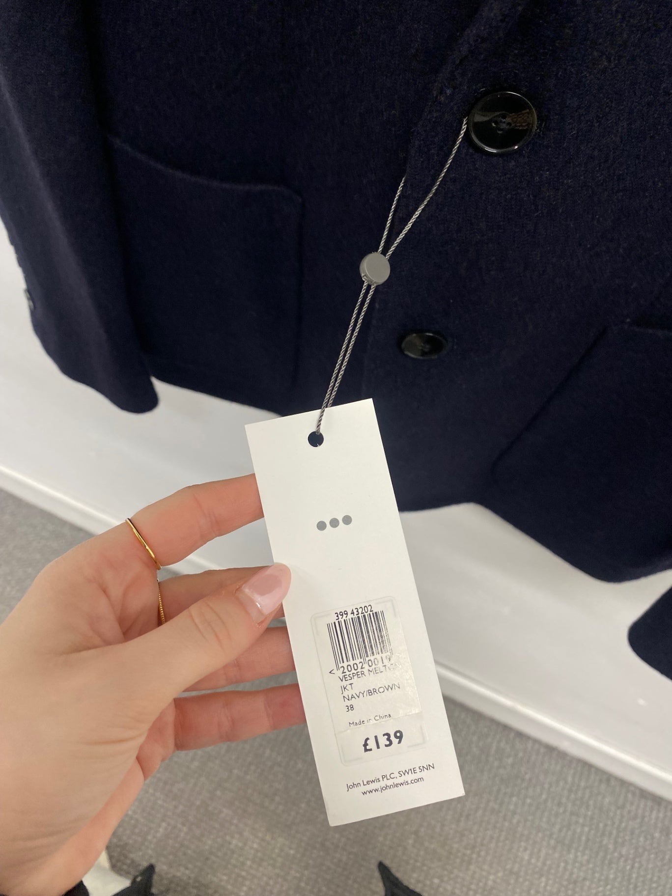 Fabulous kin by John Lewis Blazer UK S 38” chest Navy SA514