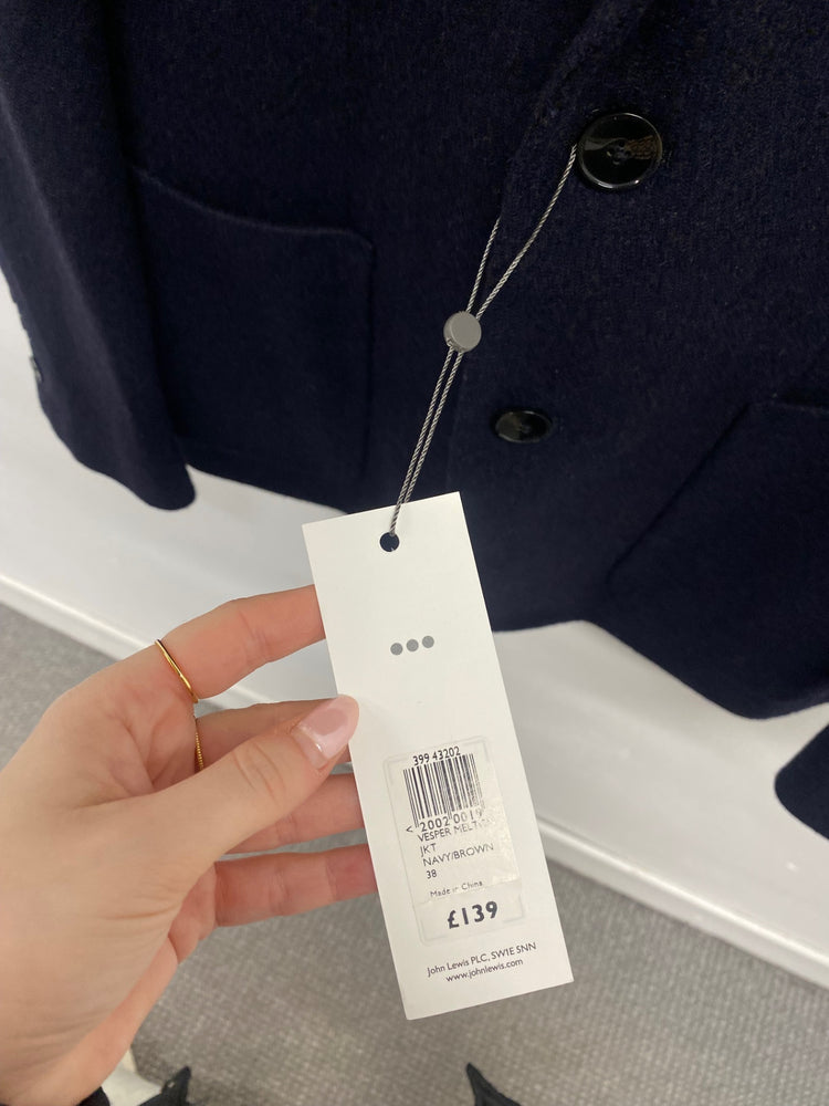 Fabulous kin by John Lewis Blazer UK S 38” chest Navy SA514