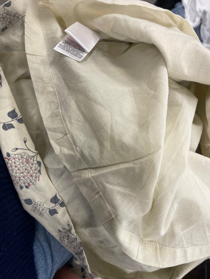 Fabulous Pigeon Organics Cotton Girls dresses Age 5-6 Beige & floral lined JC007