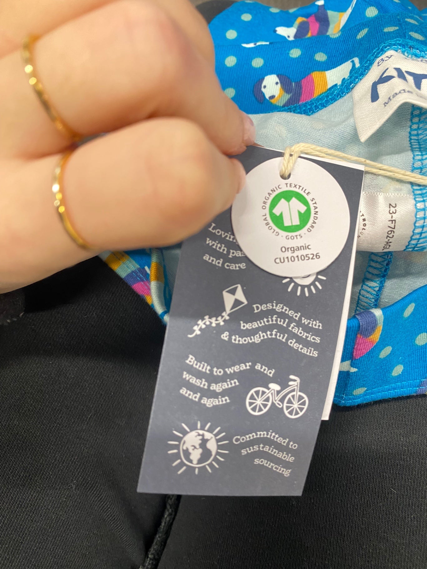 Fabulous Kite Leggings Age 8 Blue sausage dog printed JC007