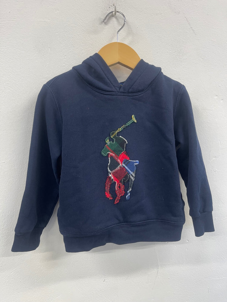 Fabulous Polo Ralph Lauren Tartan Scottish Hoodie Age 4 Navy Blue HE520