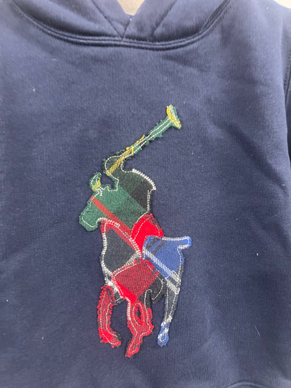 Fabulous Polo Ralph Lauren Tartan Scottish Hoodie Age 4 Navy Blue HE520