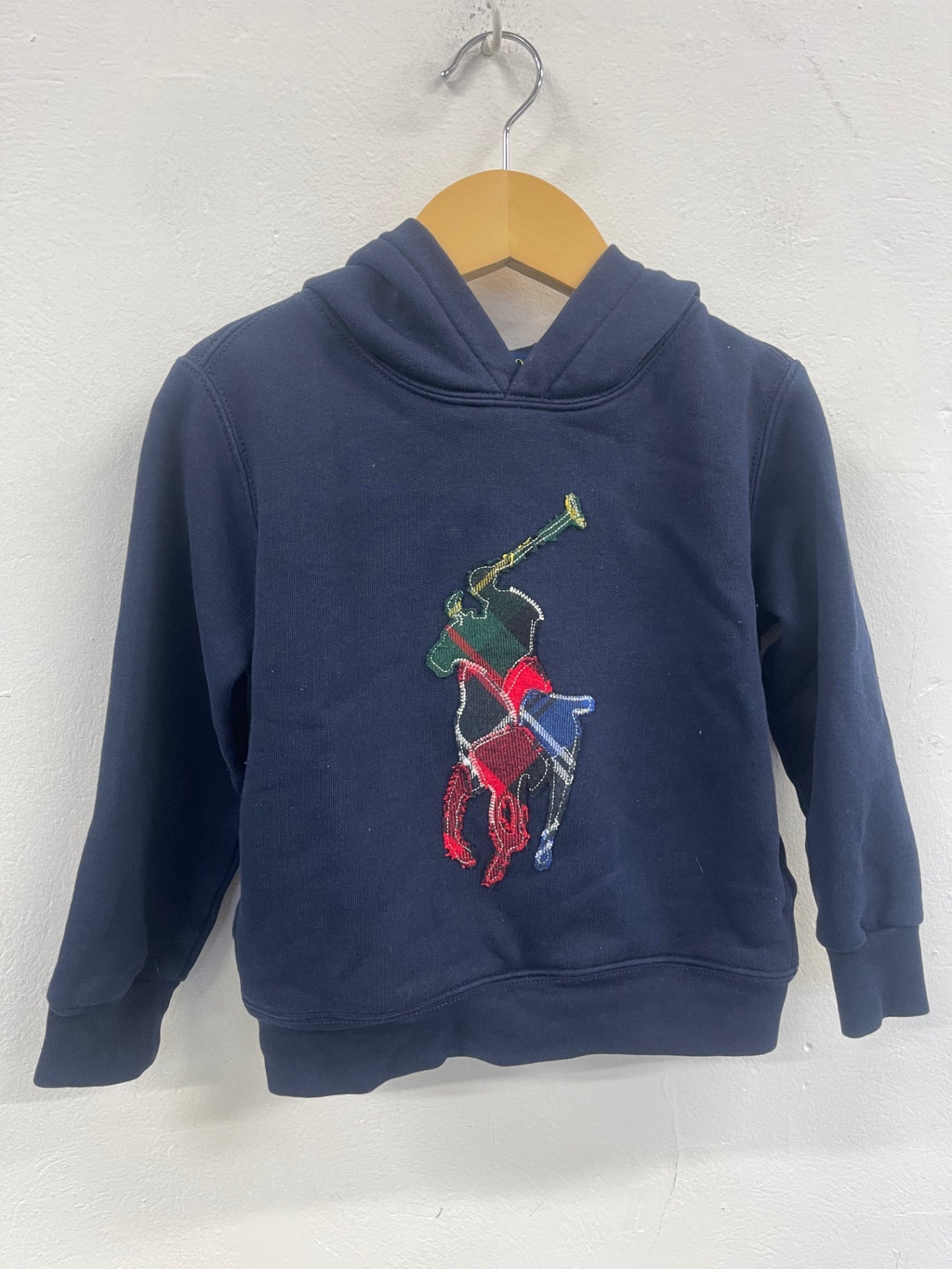 Fabulous Polo Ralph Lauren Tartan Scottish Hoodie Age 4 Navy Blue HE520