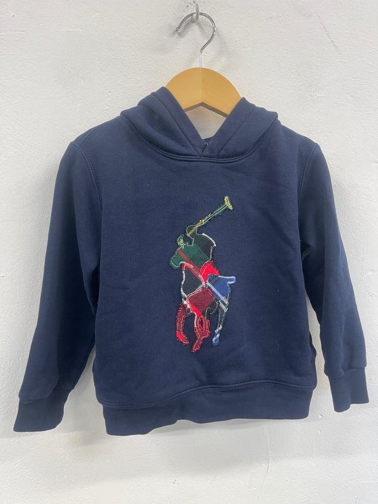 Fabulous Polo Ralph Lauren Tartan Scottish Hoodie Age 4 Navy Blue HE520