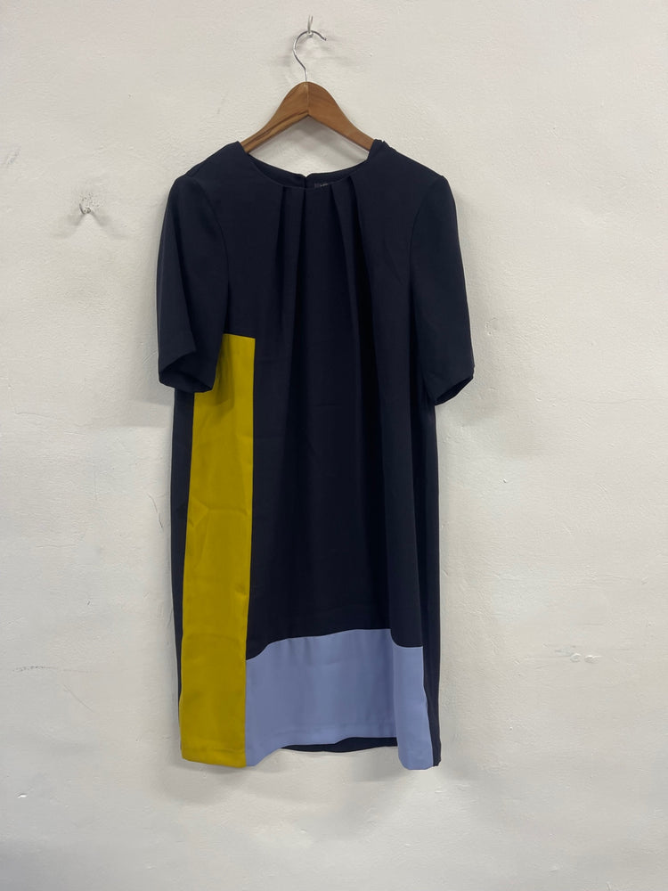 Fabulous M&S Collection block colour shift  Dress Uk16 Navy MF524