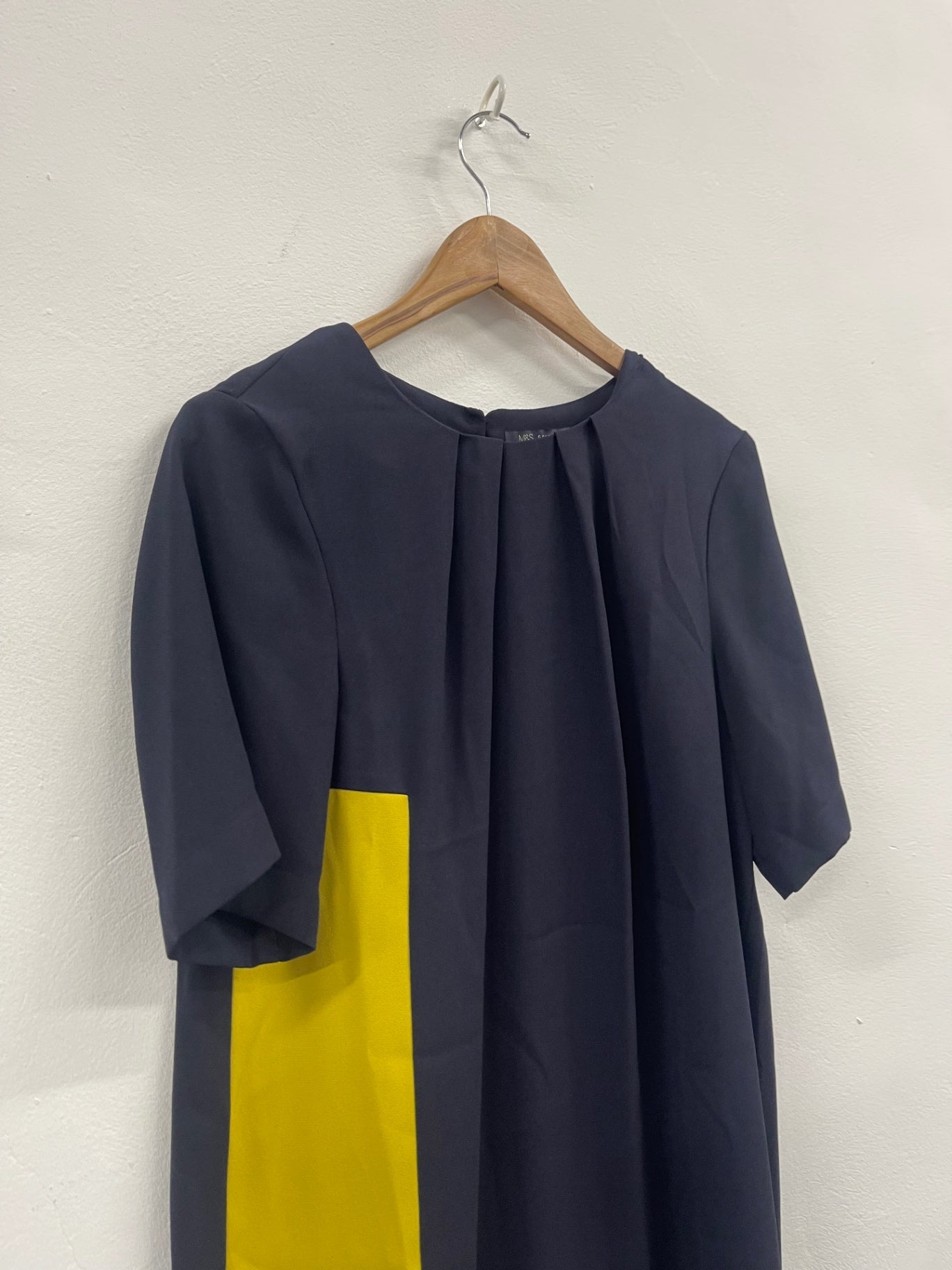 Fabulous M&S Collection block colour shift  Dress Uk16 Navy MF524