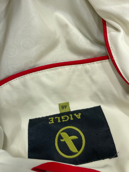 Stunning AIGLE ladies Windproof Rain Jacket UK18 Cream CW534