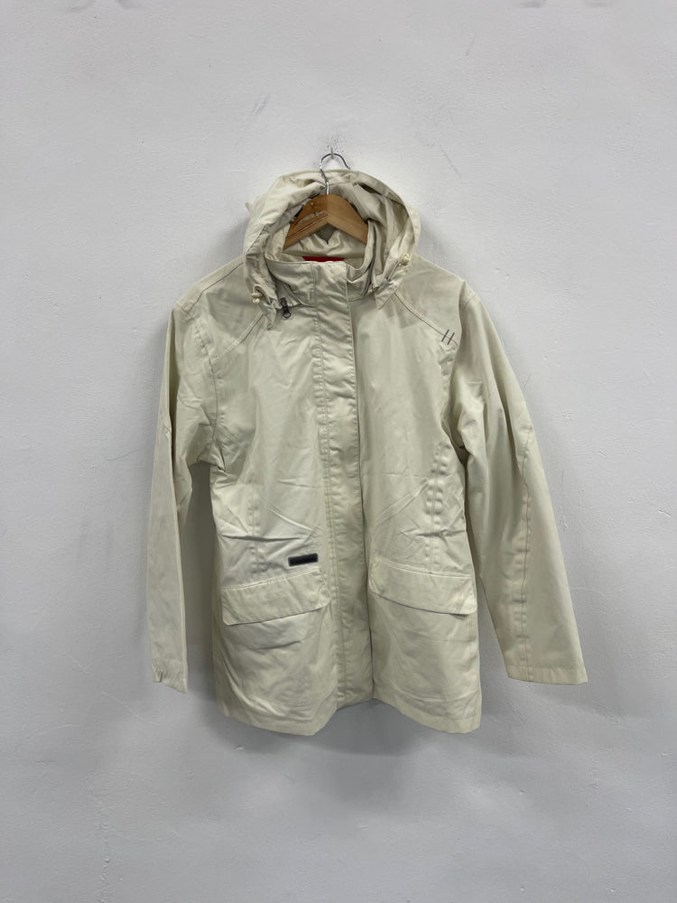 Stunning AIGLE ladies Windproof Rain Jacket UK18 Cream CW534