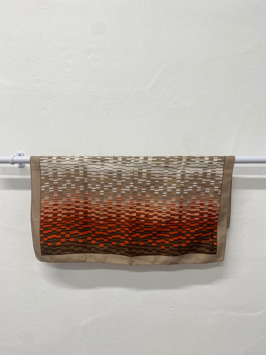 Stunning Jacqmar neck Scarf Small brown orange CW534