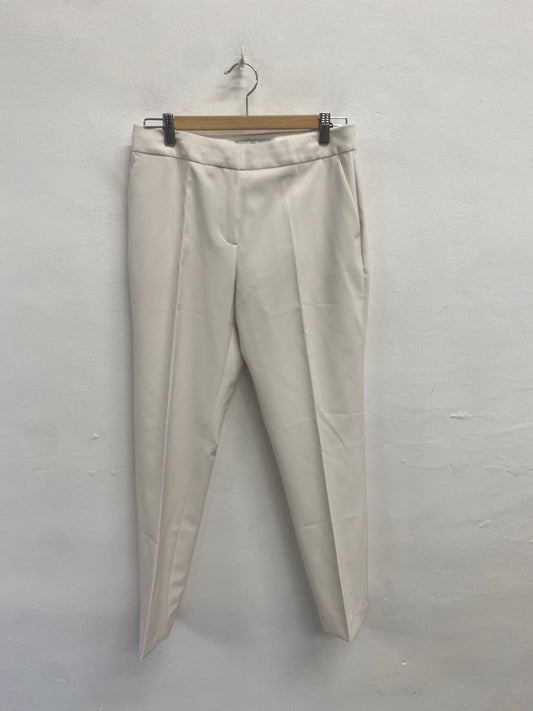 Stunning Reiss mea trousers Cropped trousers UK 10 Cream AZ536