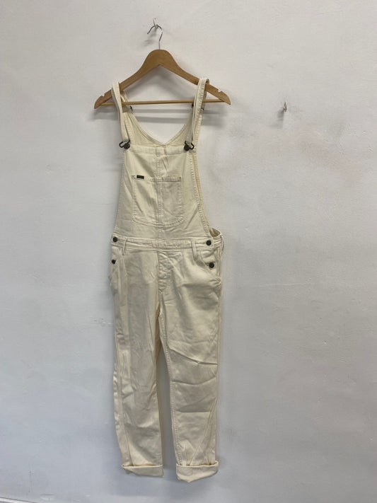 Stunning Lee Cooper Dugarees Uk 10 Cream AZ536