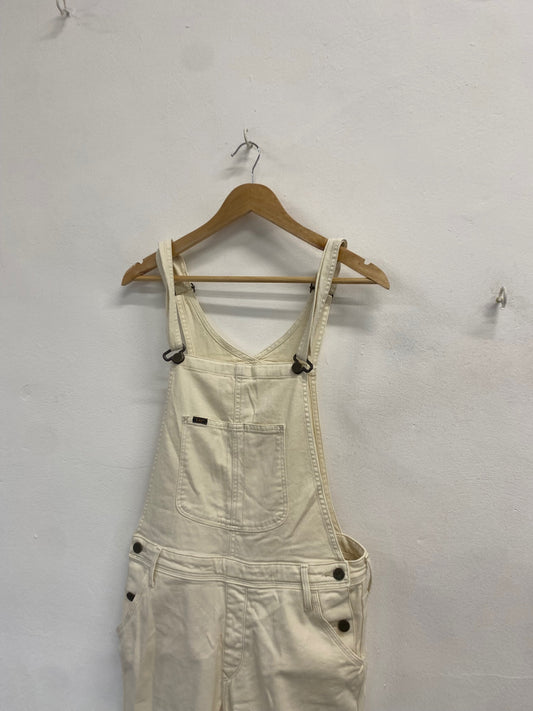 Stunning Lee Cooper Dugarees Uk 10 Cream AZ536