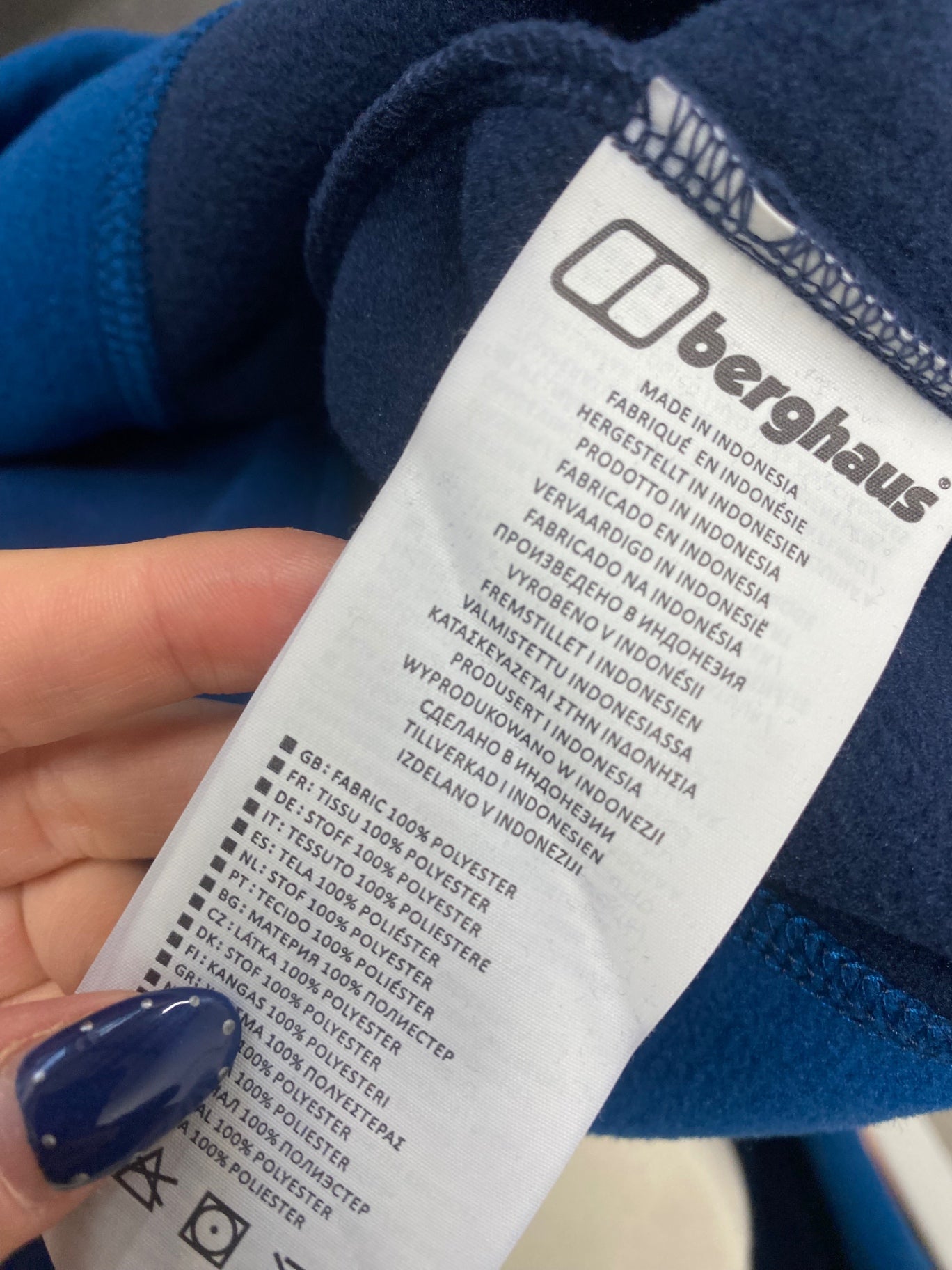 Classic berghaus fleece active Sweater UK L Blue ED537