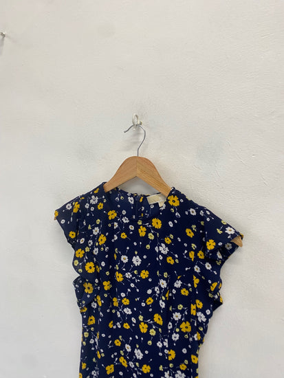 Stunning Michael Kors Mini dress Uk 6 Navy floral FH539