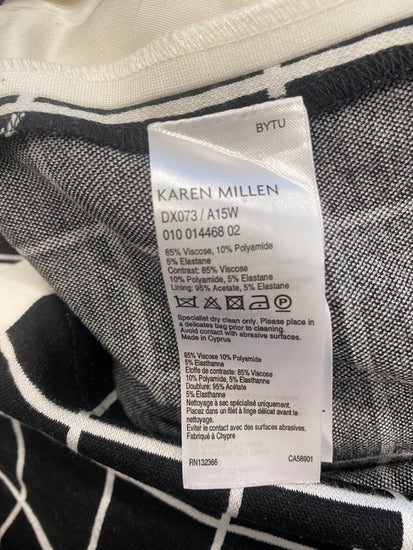 Stunning Karen Millen Mini dress UK 8 Black & white checked FH539 