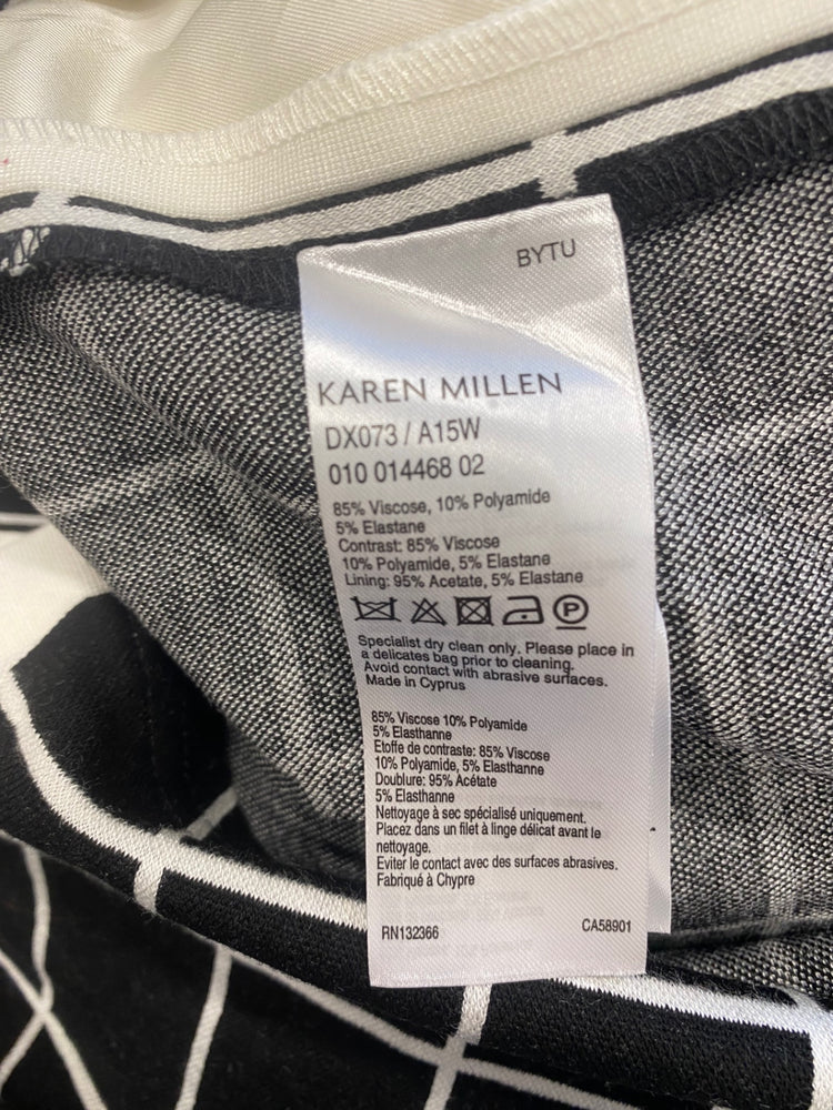 Stunning Karen Millen Mini dress UK 8 Black & white checked FH539 