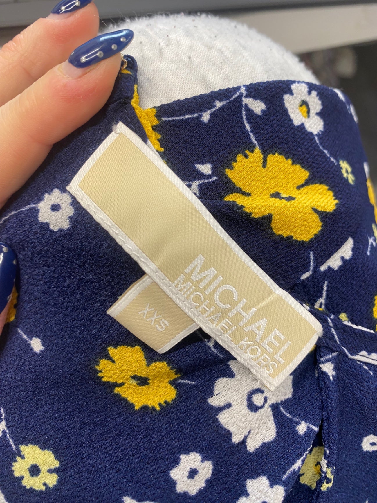 Stunning Michael Kors Mini dress Uk 6 Navy floral FH539