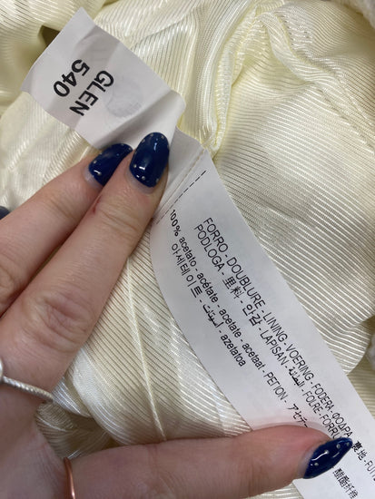 WASH Stunning ZARA Blazer UK 8 Cream gold tweed FH539