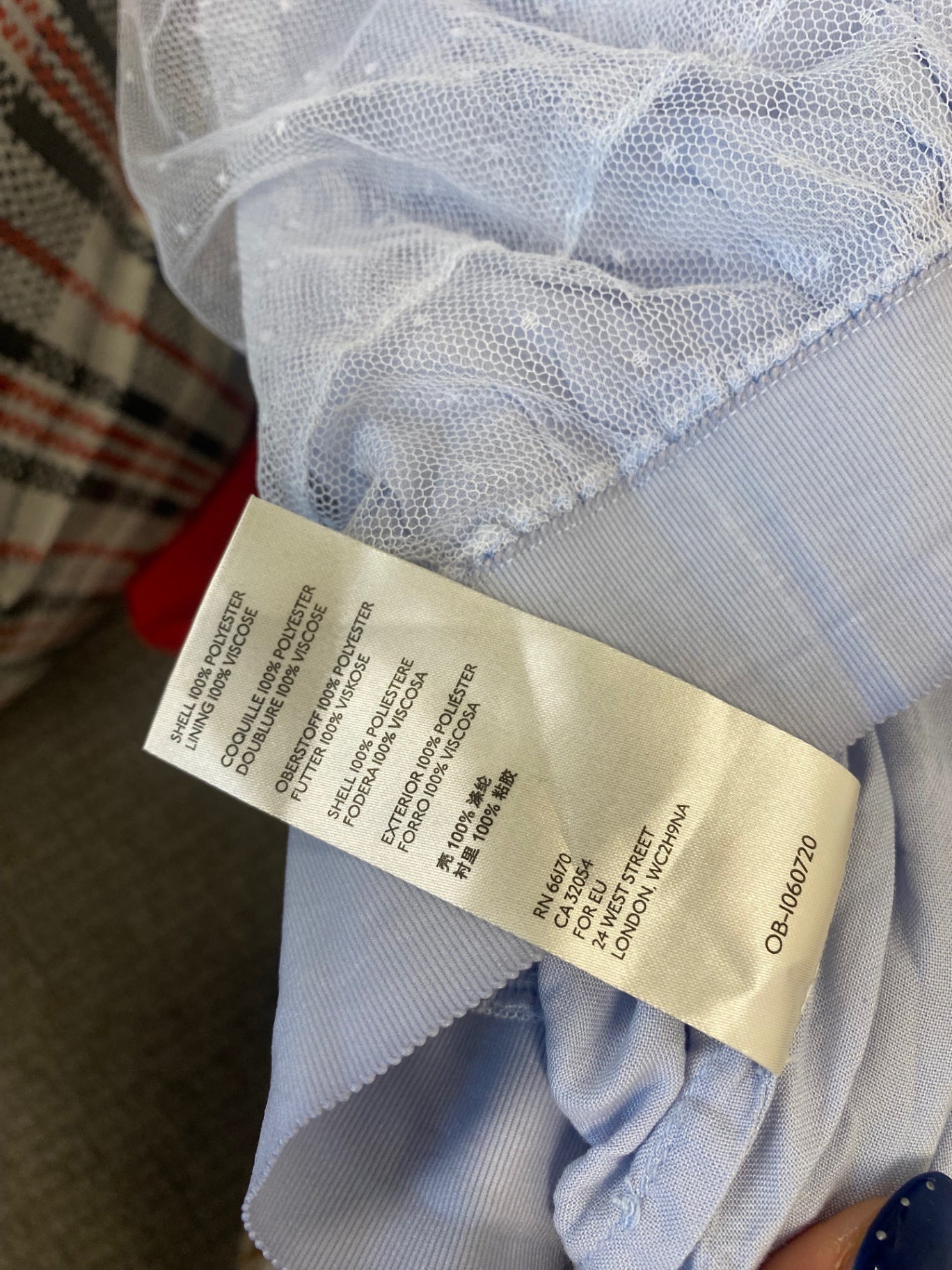 Stunning Anthropologie Ashley tulle ruffle Skirt UK 6 Light blue FH539