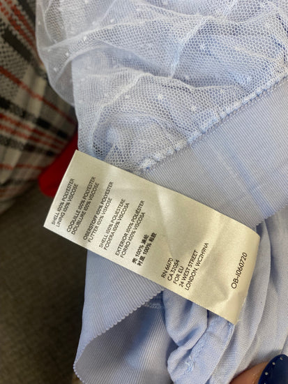 Stunning Anthropologie Ashley tulle ruffle Skirt UK 6 Light blue FH539